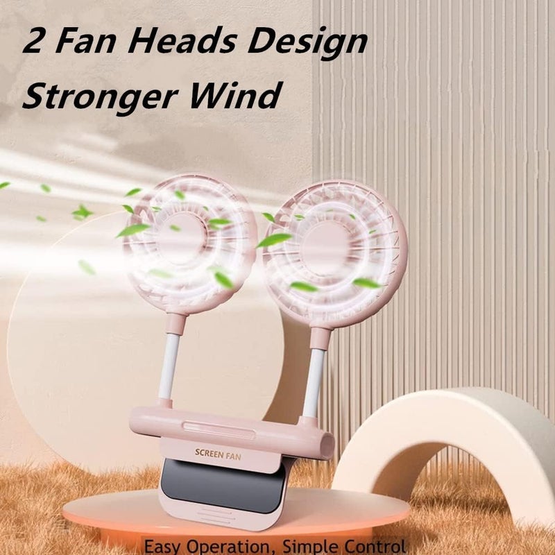 THRRLY Desktop Fan with 2 Rotatable Heads, 3 Speeds, Sturdy Clamp, USB Powered Cooling Fan for Office Desk & Laptop - Image 5
